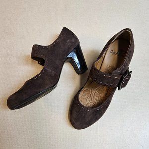 EUC I Love Comfort 7M Leather Heel 3"